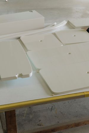 TRM43 floorpanels detail after painting
