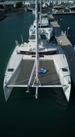 TRM43 #01 "Jehol" Front Top view while moored at La Grande Motte after the International Multihull Show 2026