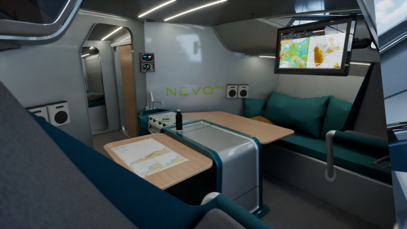 NEVO950 interiors dinette looking fore