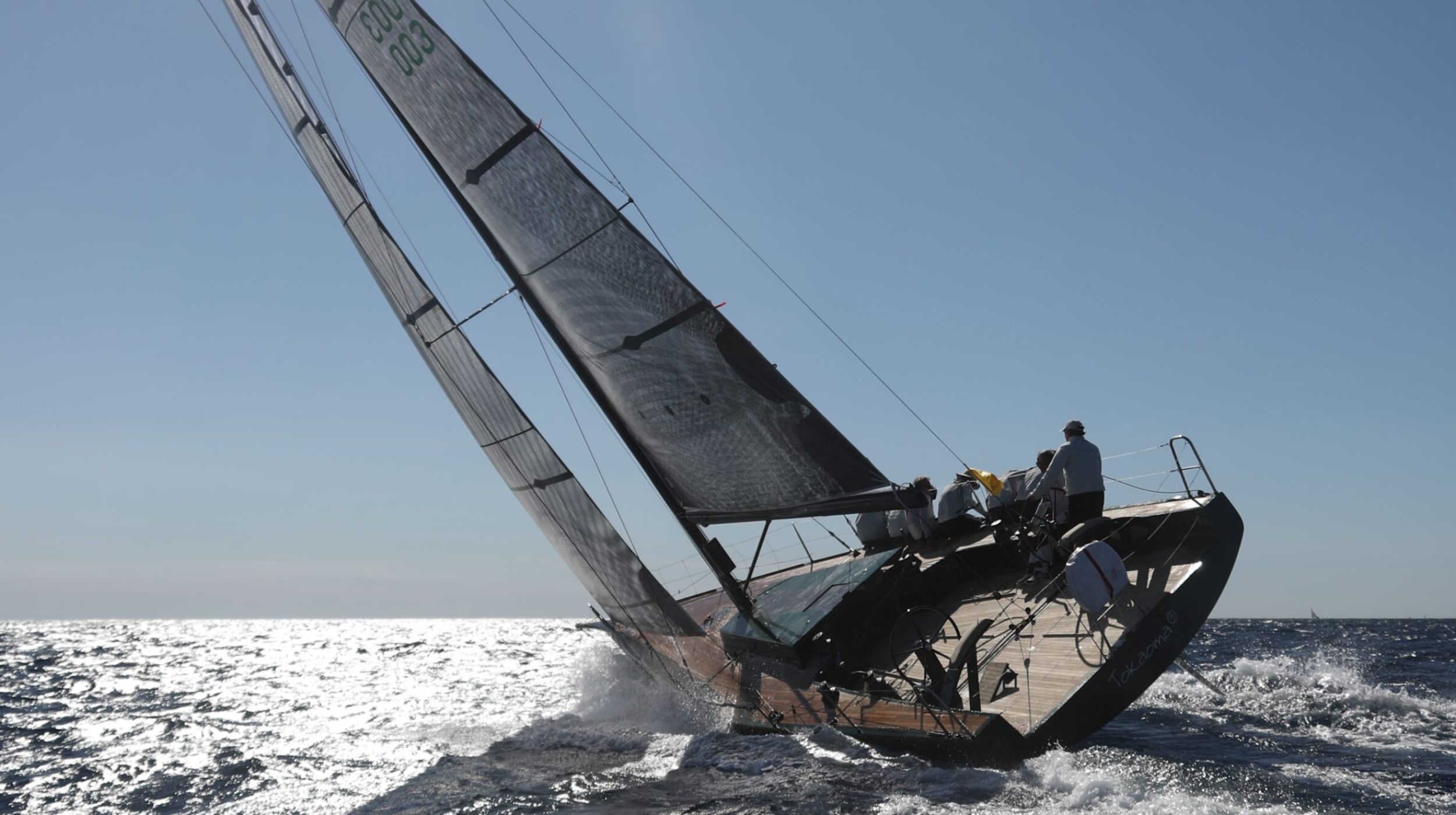 Tokaoma 3 Leaning PRT while sailing at Les Voiles de Saint Tropez