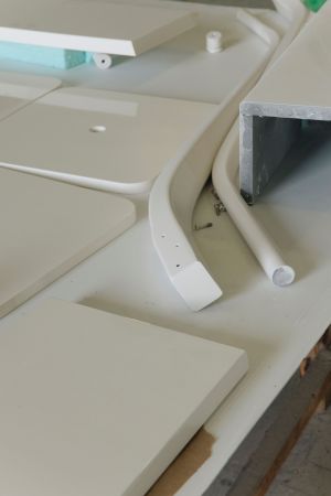 TRM43 floorpanels detail after painting